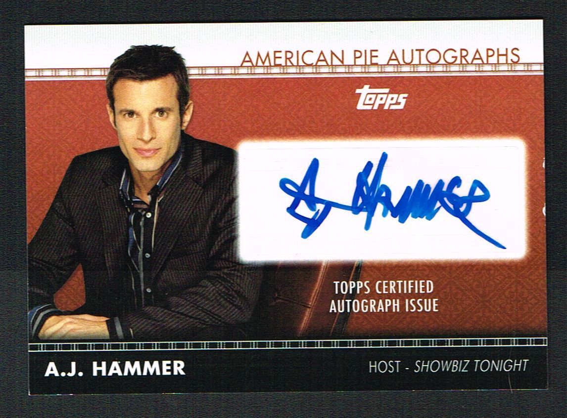 A.J. Hammer signed  auto 2011 Topps Certified American Pie Autographs