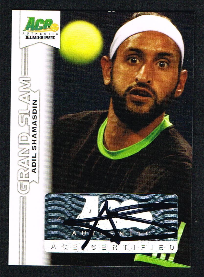 Adil Shamasdin signed autograph auto 2013 Ace Authentic Grand Slam Tennis Card