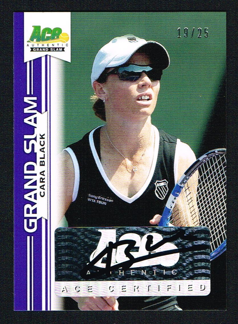 Cara Black signed autograph auto 2013 Ace Authentic Grand Slam Tennis 19/25