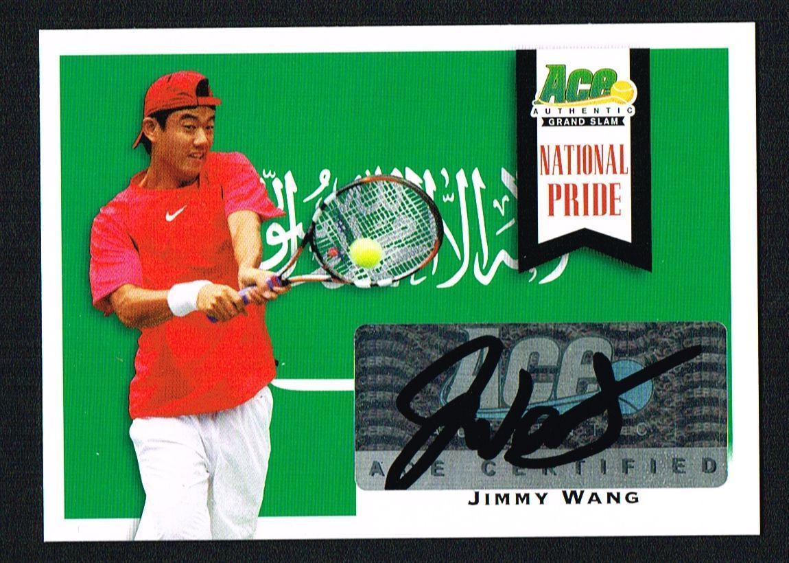 Jimmy Wang signed autograph auto 2013 Ace Authentic Tennis National Pride