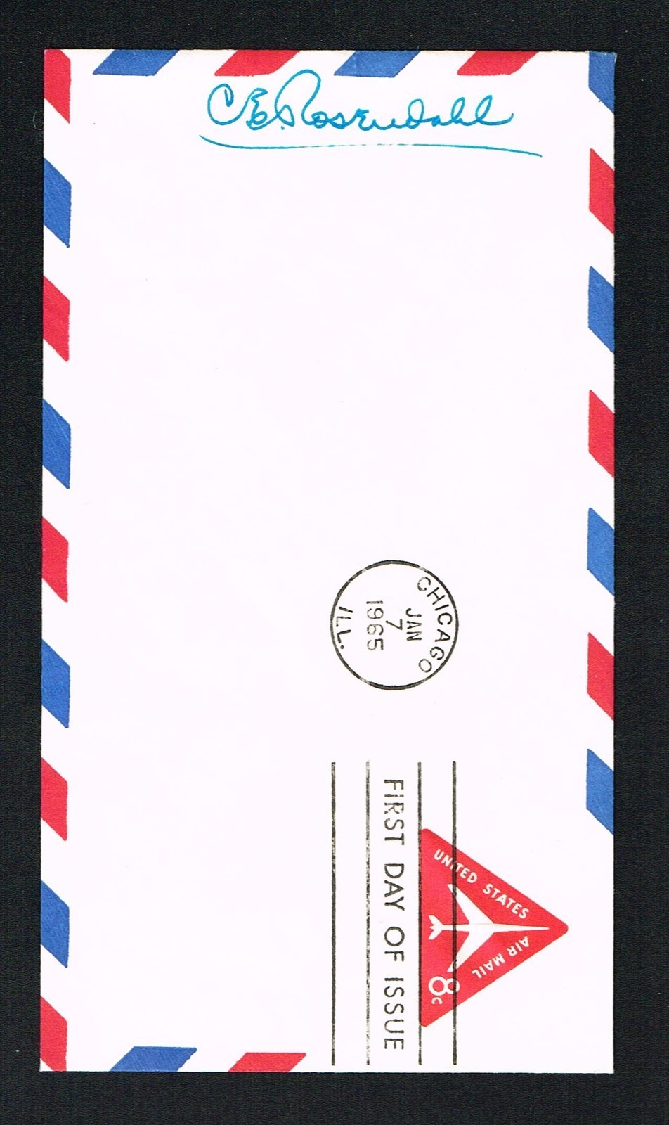 Charles E. Rosendahl (d. 1977) signed autograph FDC Hindenburg Official Observer