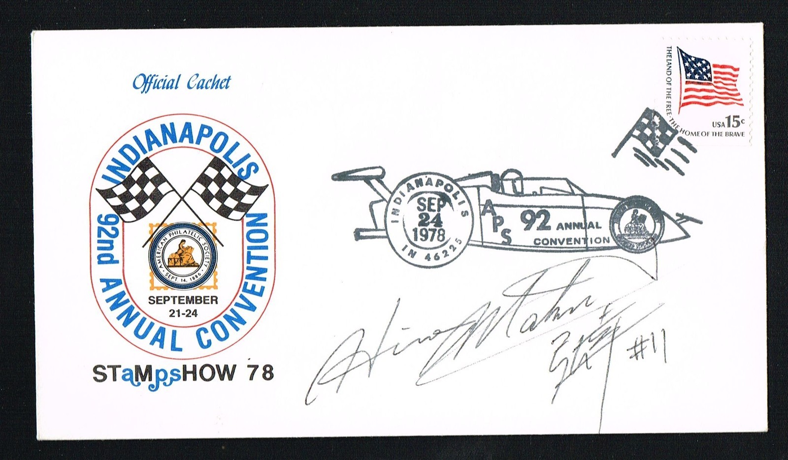 Hiroyuki Hiro Matsushita signed autograph auto Indianapolis Postal Cover