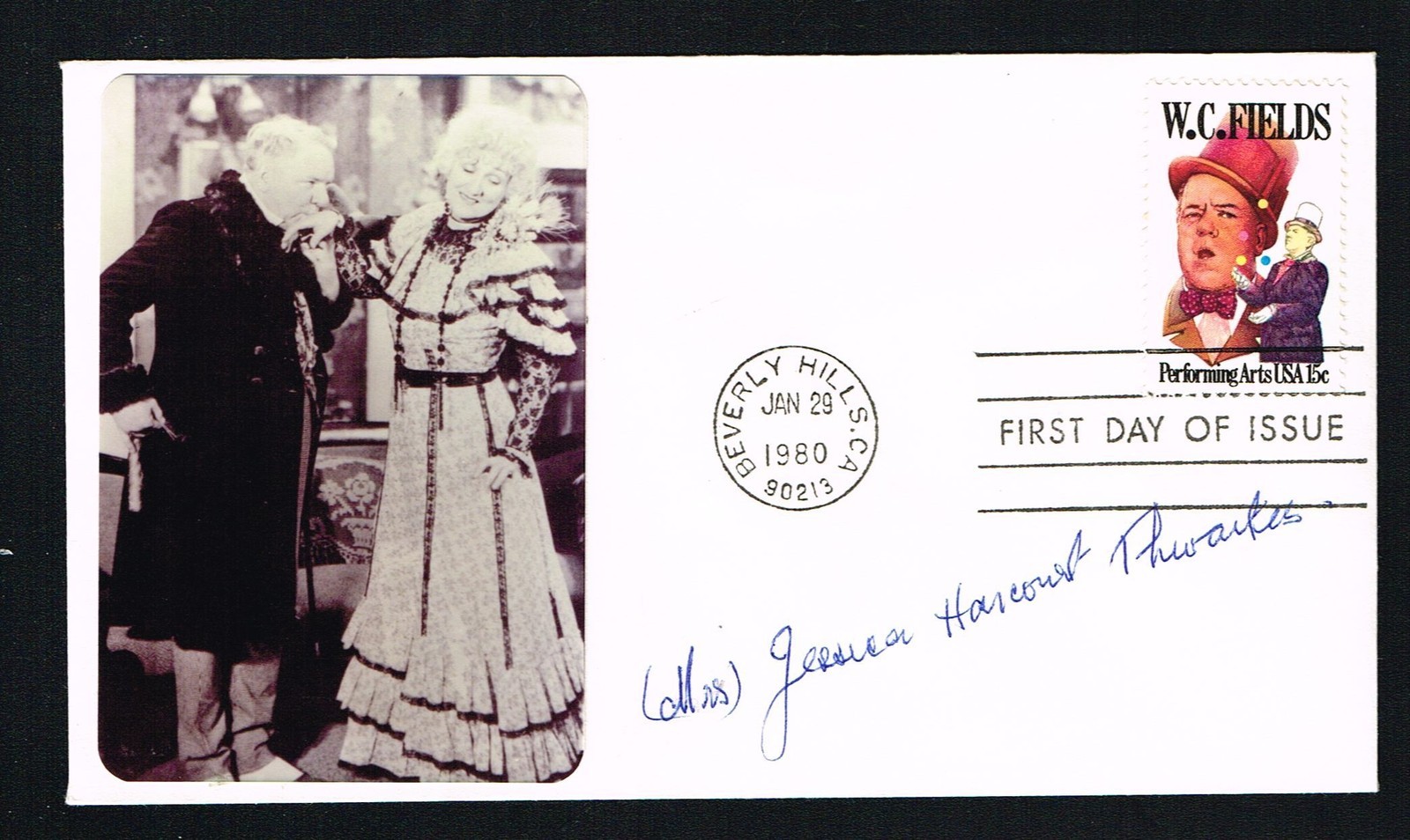 Jessica Harcourt Thwaites (d. 1988) signed autograph First Day Postal Cover FDC