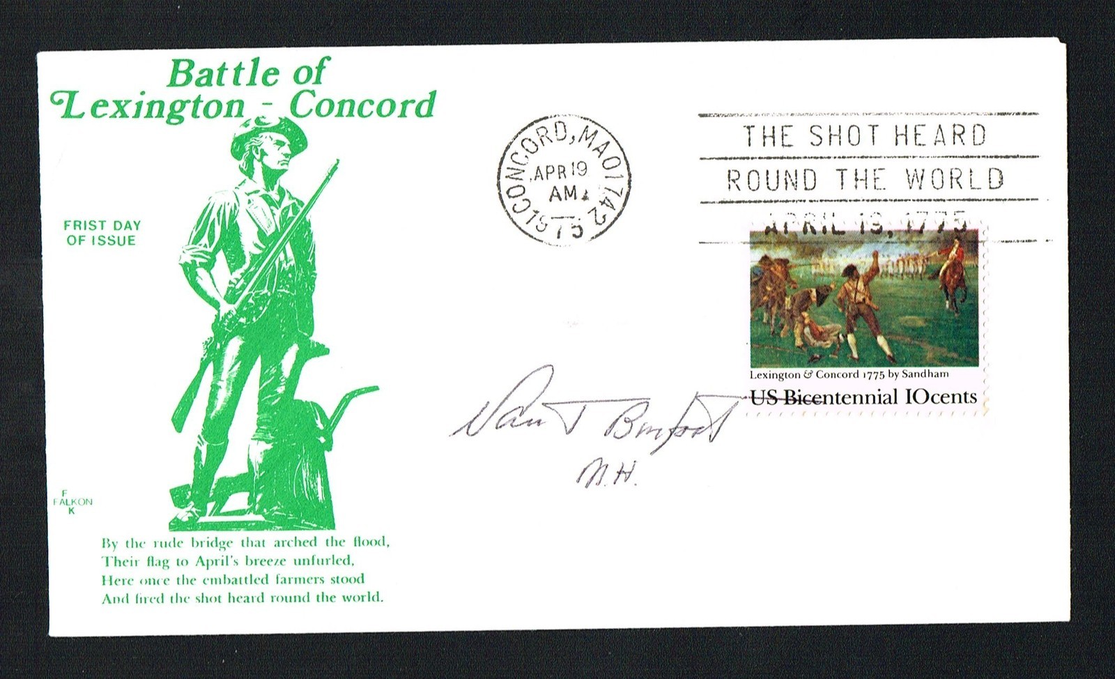 Van Thomas Barfoot d. 2012 signed autograph First Day Cover Medal of Honor WWII