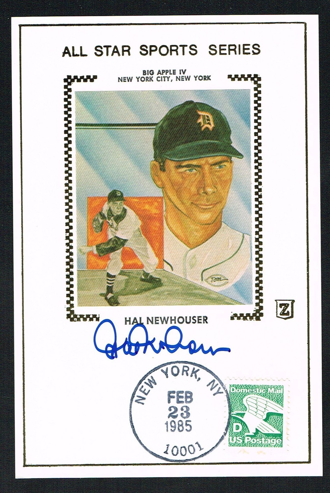 Hal Newhouser signed autograph auto Postcard Baseball Hall of Fame HOF'er