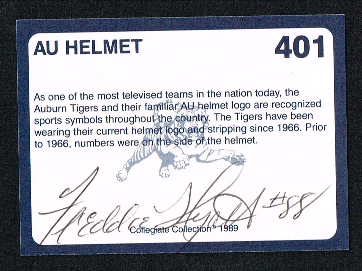 Freddie Hyatt 1989 Auburn Tigers Collegiate Collection signed autograph auto