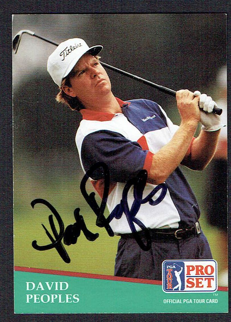 David Peoples signed autograph auto 1991 Pro Set Golf Trading Card No. 37
