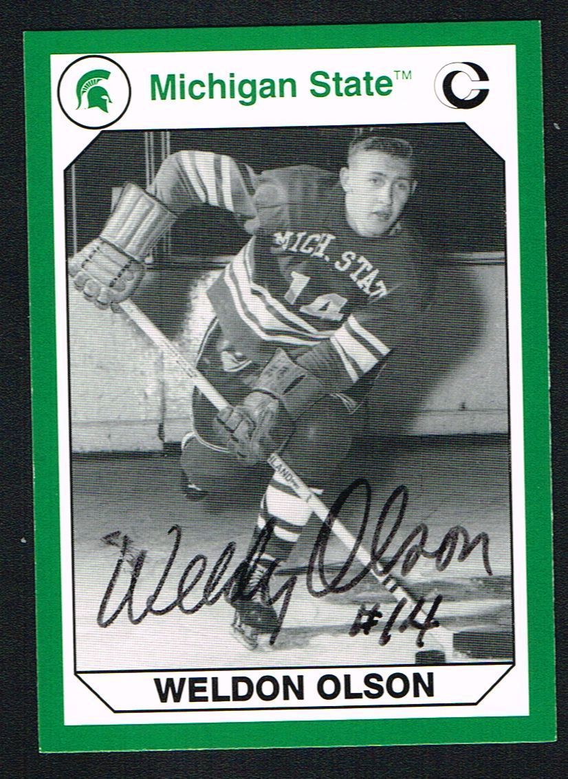 Weldon Olson signed autograph auto Michigan State Collegiate Collection Card