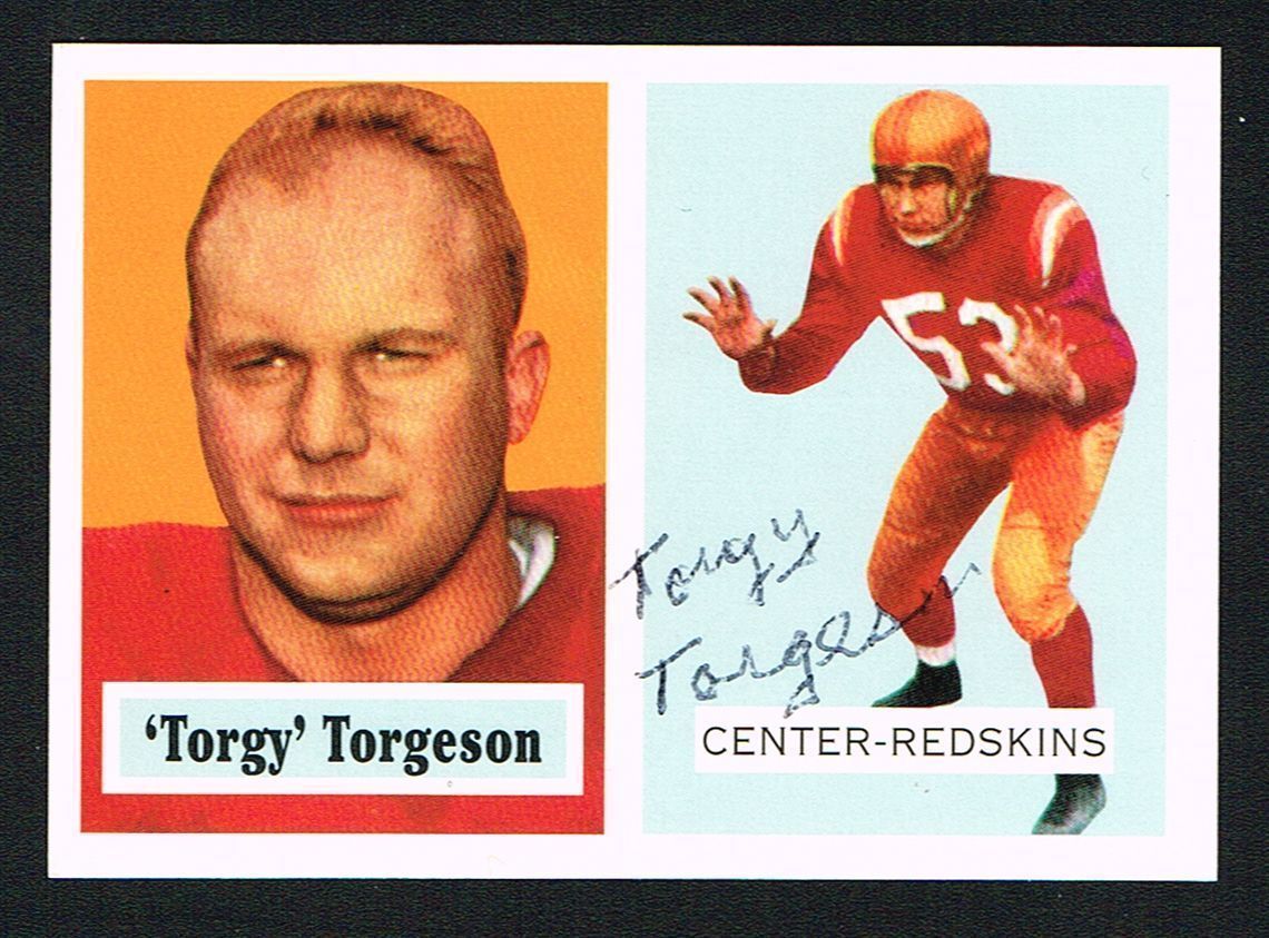Torgy Torgeson #12 signed autograph auto 1994 Topps 1957 Archives Football Card