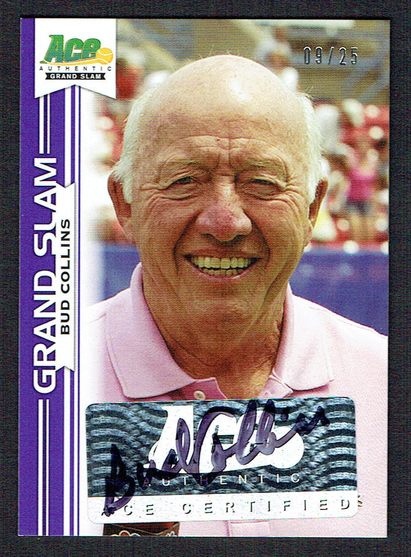Bud Collins #BA-BC1 signed autograph auto 2013 Ace Authentic Grand Slam 9/25