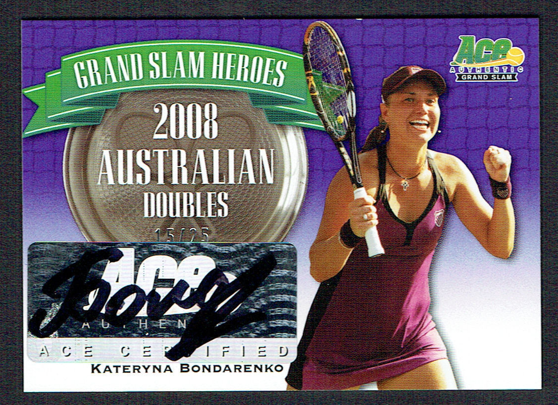 Kateryna Bondarenko #GSH-KB1 signed autograph 2013 Ace Grand Slam Heroes 15/25