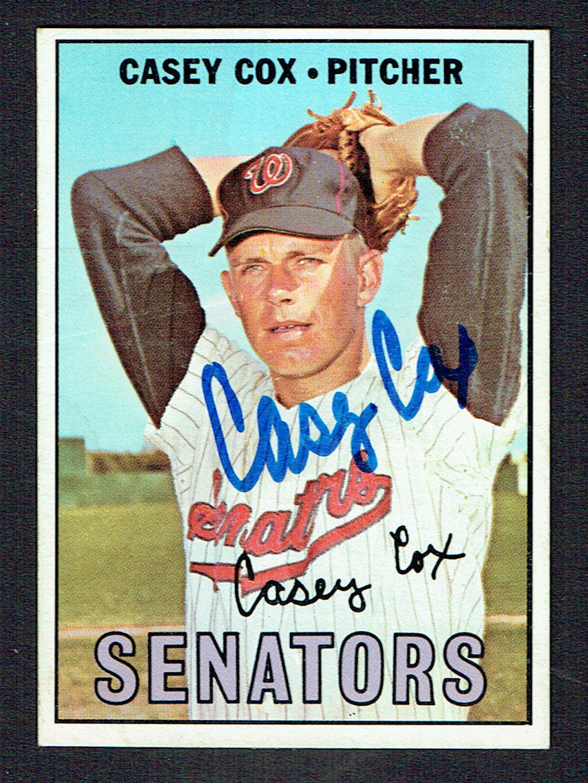Casey Cox #414 signed autograph auto 1967 Topps Baseball Trading Card
