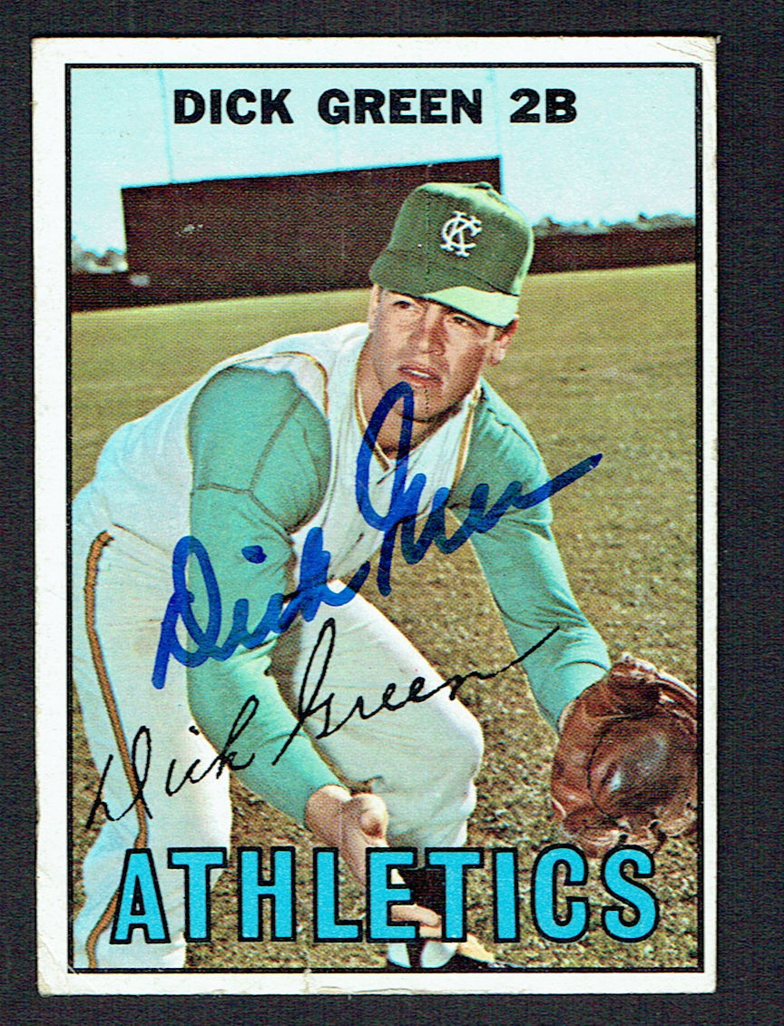 Dick Green #54 signed autograph auto 1967 Topps Baseball Trading Card