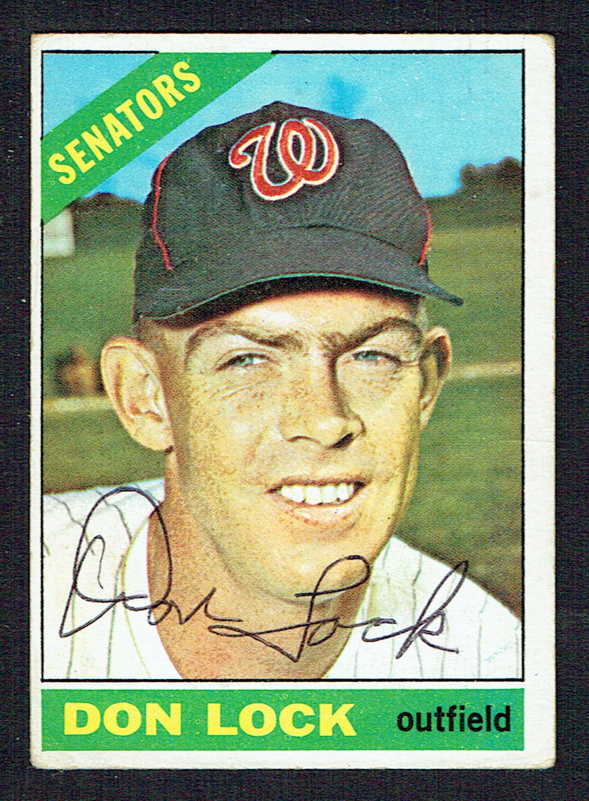 Don Lock #165 signed autograph auto 1966 Topps Baseball Trading Card