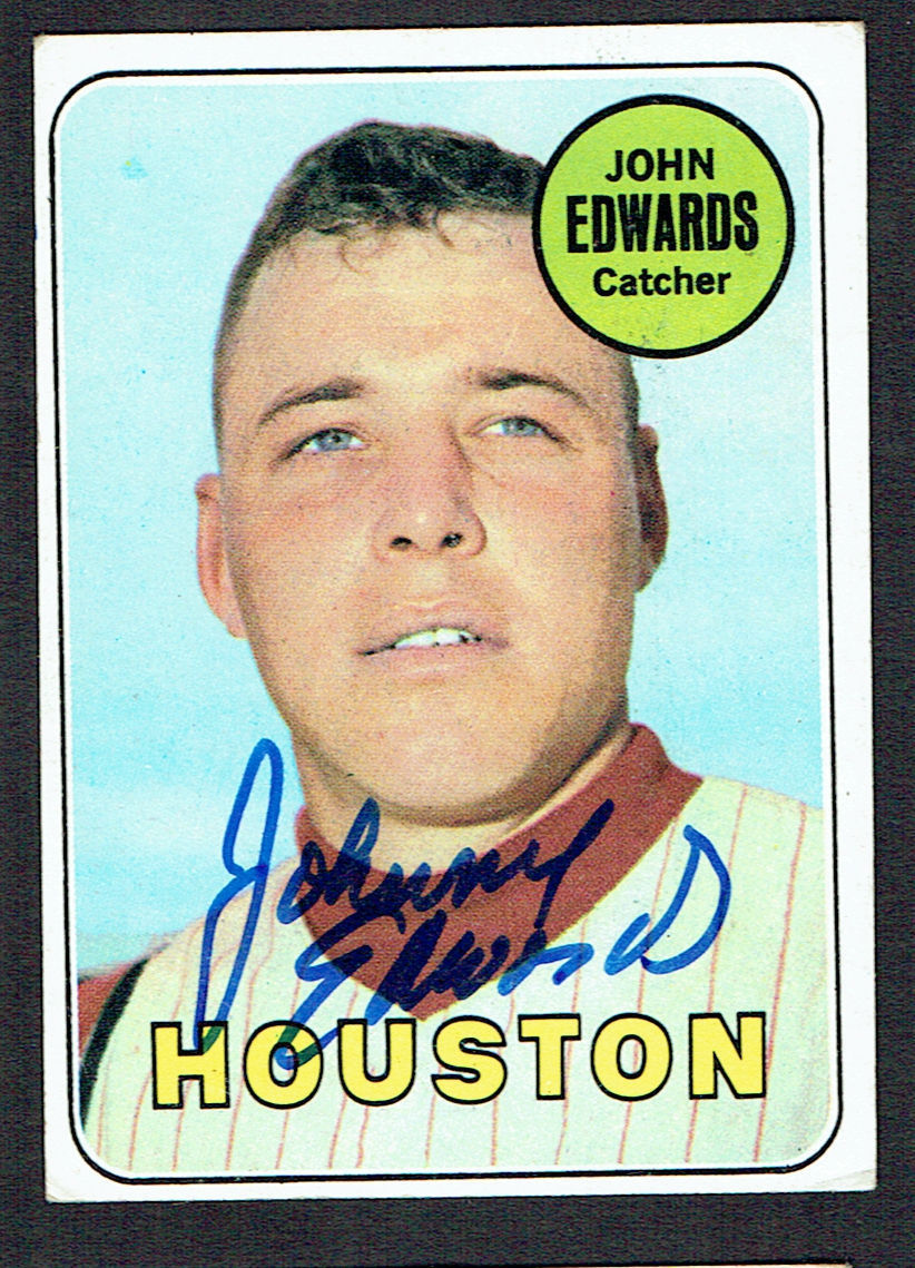 John Edwards #186 signed autograph auto 1969 Topps Baseball Trading Card