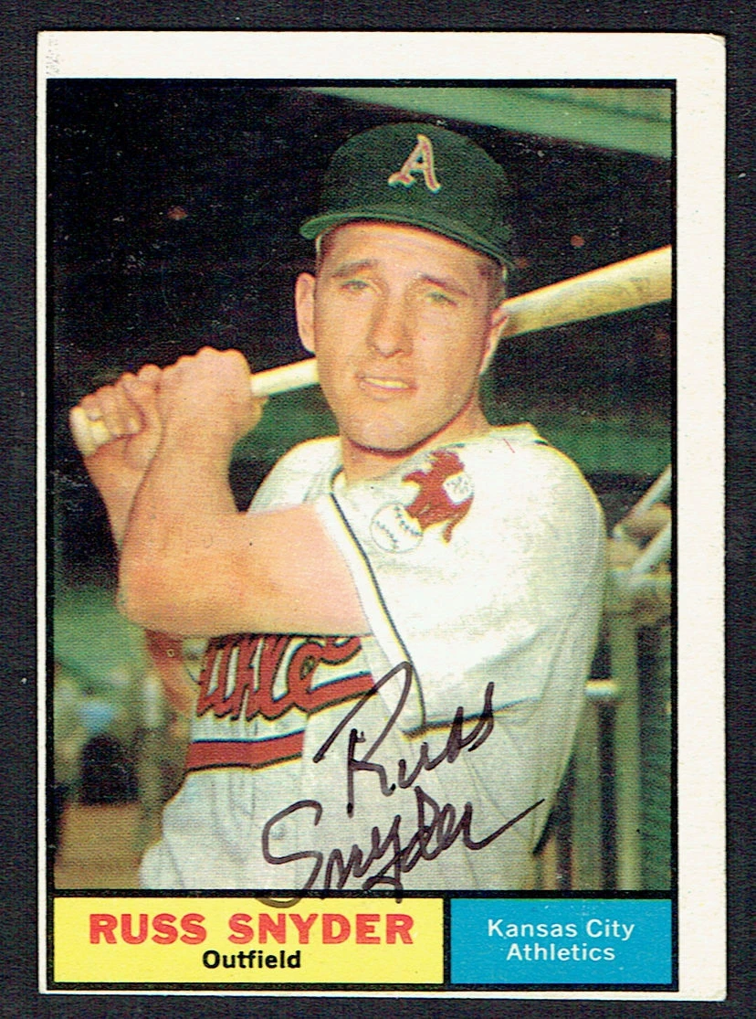 Russ Snyder #143 signed autograph auto 1961 Topps Baseball Trading Card