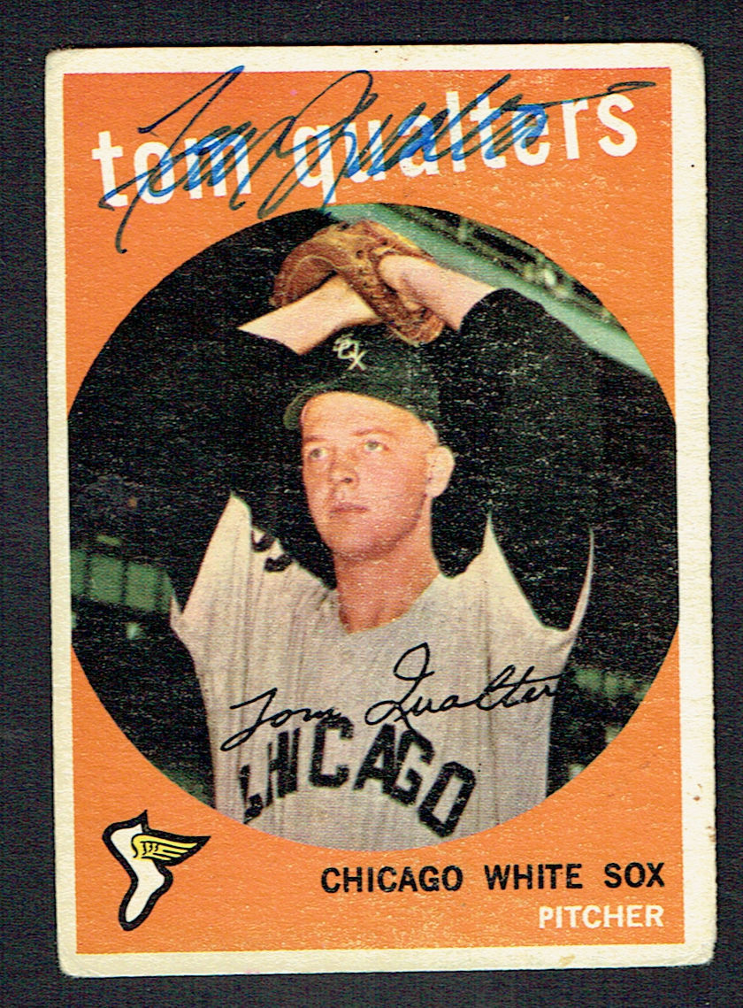 Tom Qualters #341 signed autograph auto 1959 Topps Baseball Trading Card