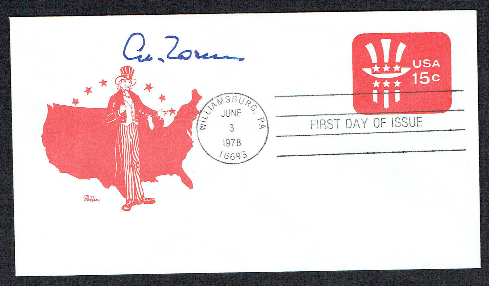 Al Rosen signed autograph auto Postal Cover Baseball Player 4-time All-Star