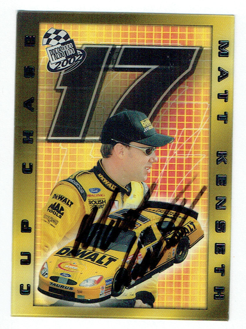 Matt Kenseth #7 signed autograph auto 2002 Press Pass Cup Chase Trading Card