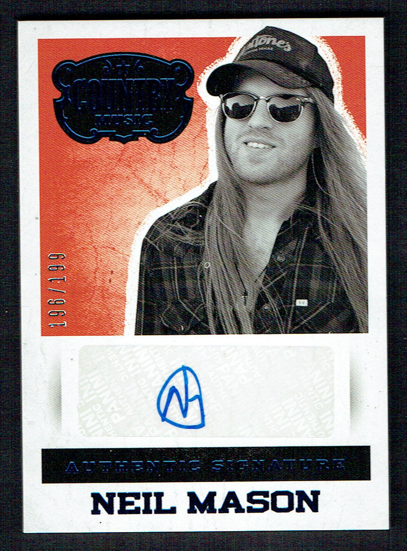 Neil Mason signed autograph auto 2014 Panini Country Music Card S-NMA 196/199