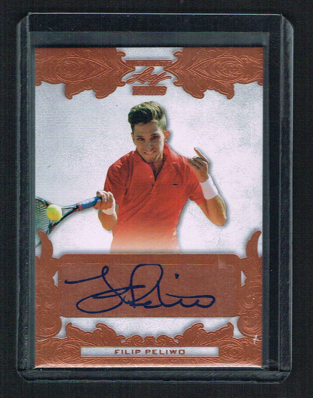 Filip Peliwo #BA-FP1 signed autograph 2015 Leaf Ultimate Tennis Bronze Auto