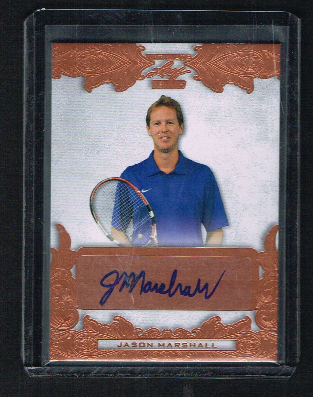 Jason Marshall #BA-JM1 signed autograph 2015 Leaf Ultimate Tennis Bronze Auto