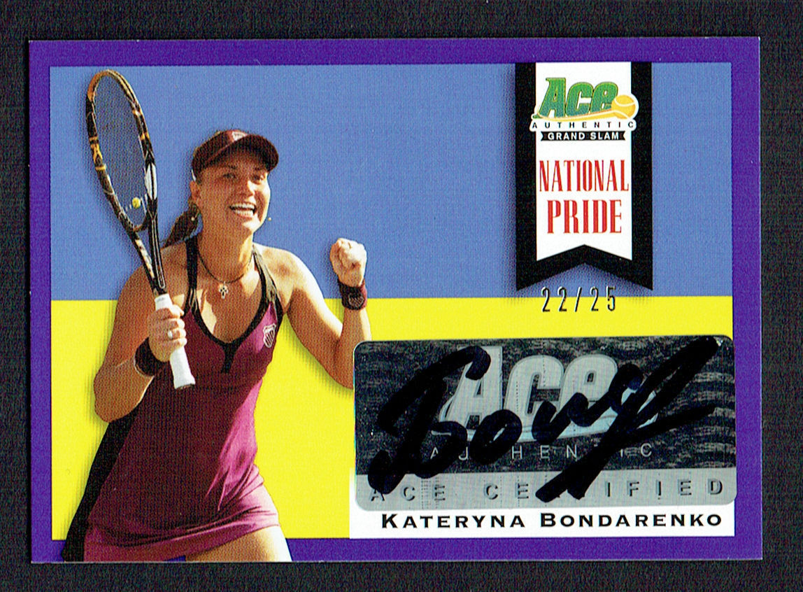 Kateryna Bondarenko signed autograph 2013 Ace Authentic National Pride 22/25