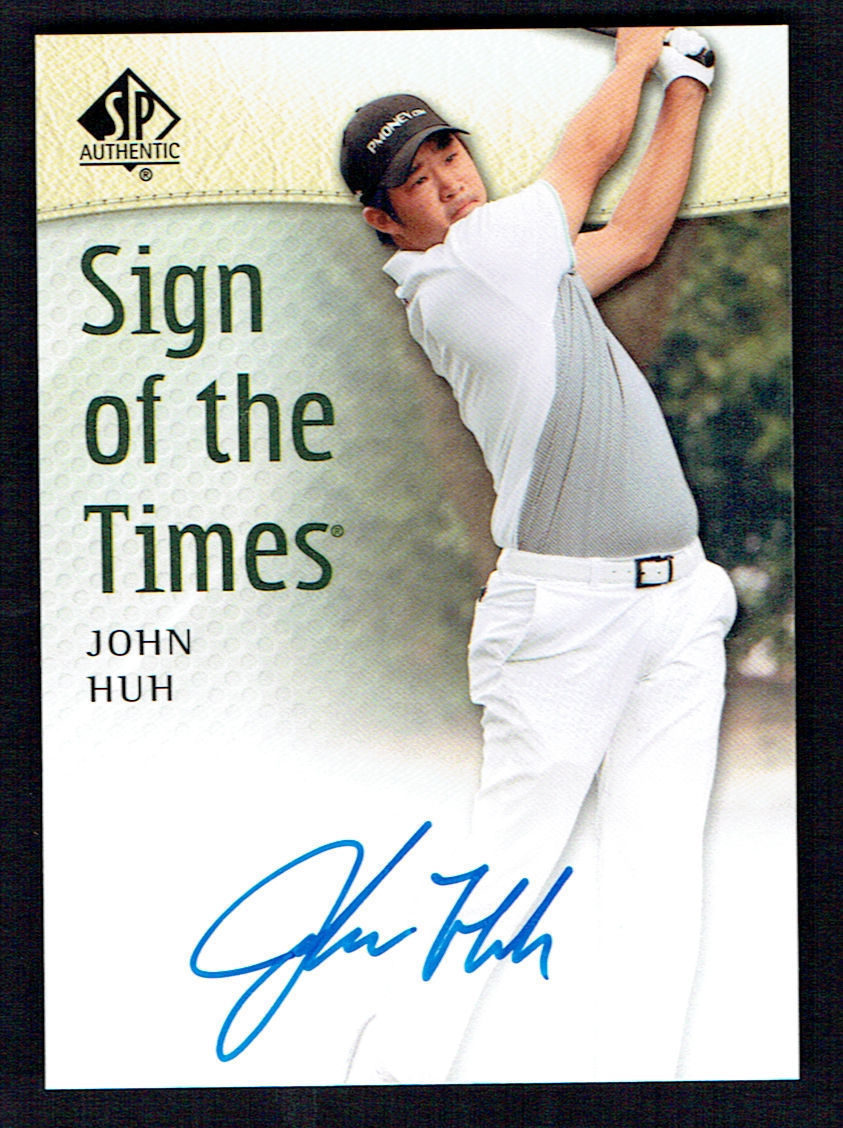 John Huh signed autograph auto 2013 Upper Deck Sign of the Times Golf Card