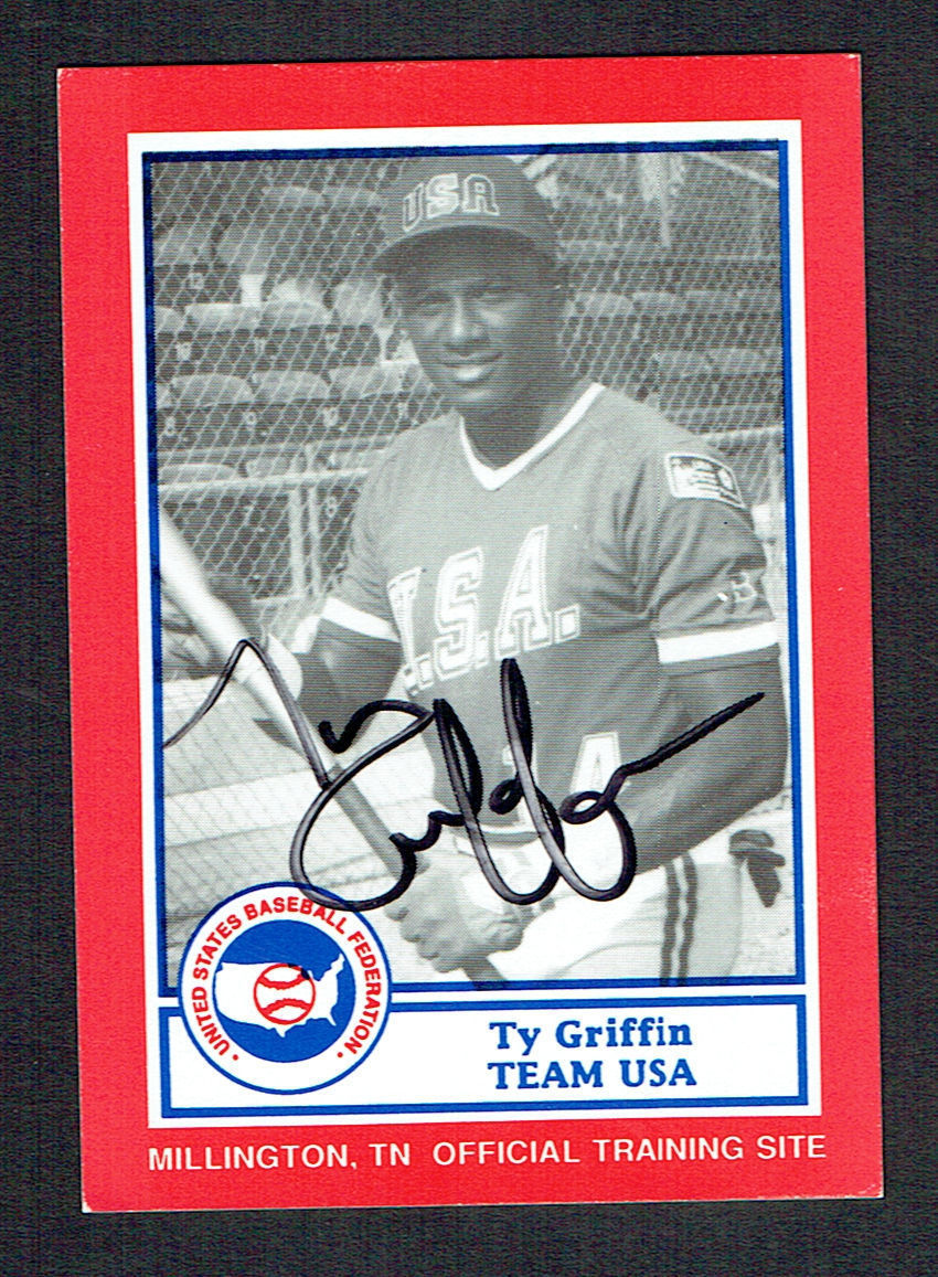 Ty Griffin #2 signed autograph auto 1990 US Federation Team USA Card