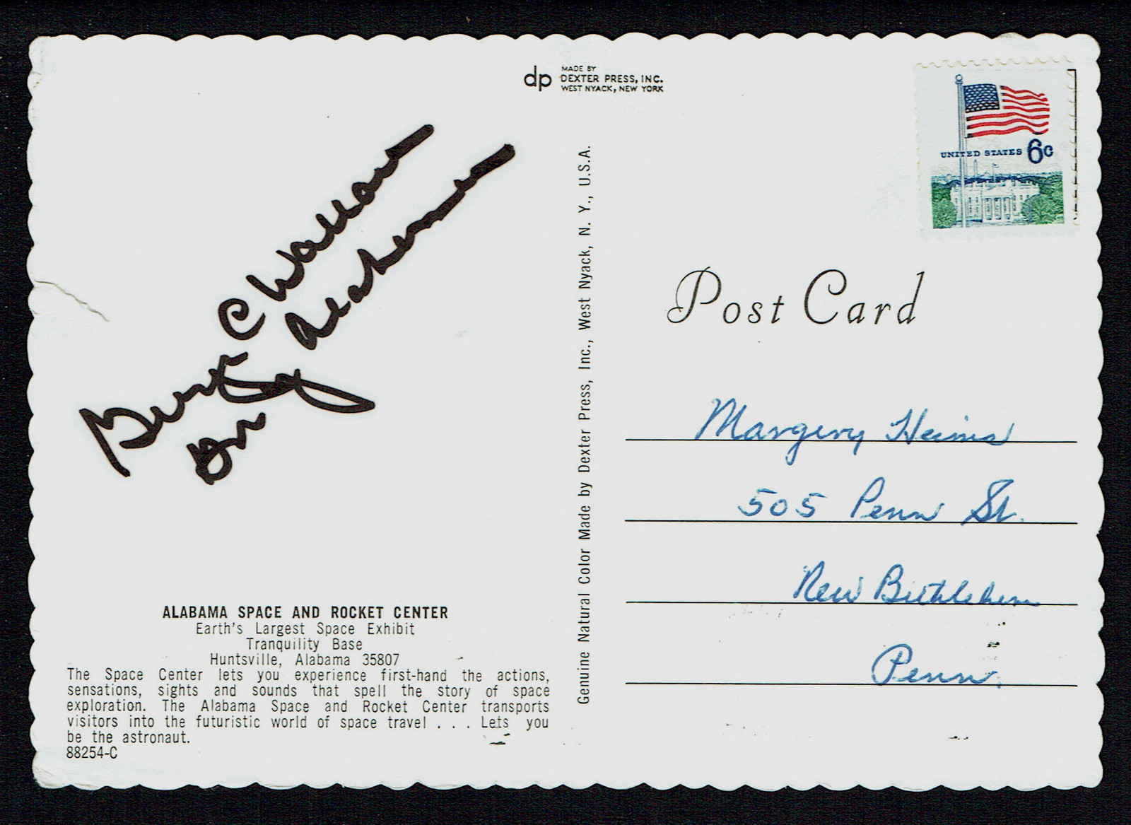 George Wallace (d. 1998) signed autograph Postcard Former Governor of Alabama