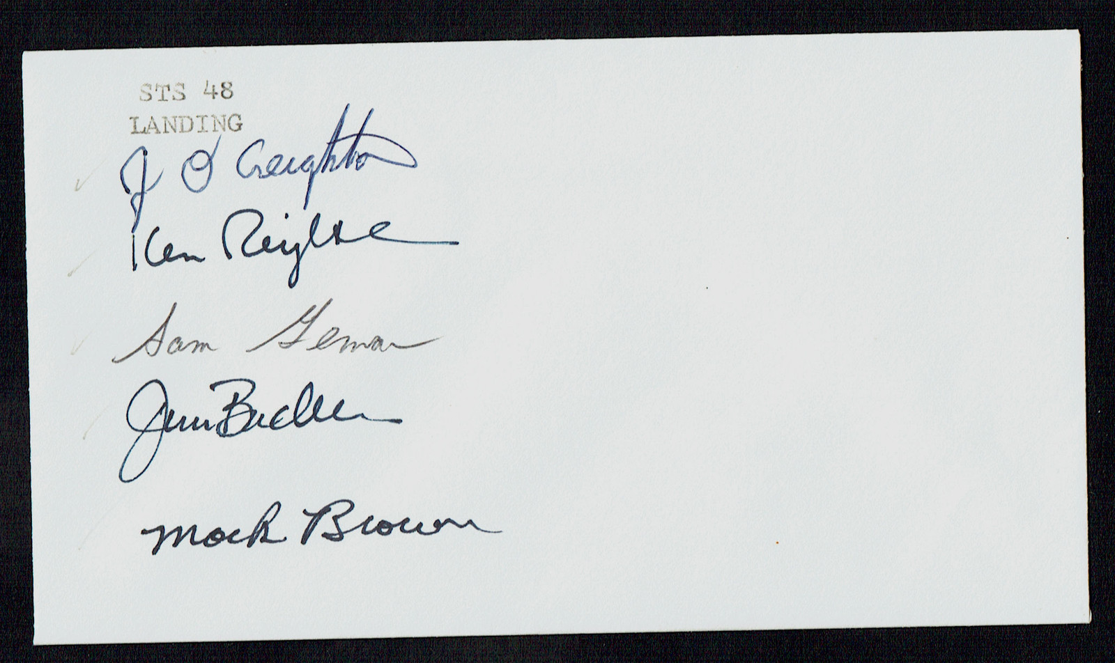 STS-48 Crew signed autograph cover Creighton, Reightler, Gemar, Buchli & Brown