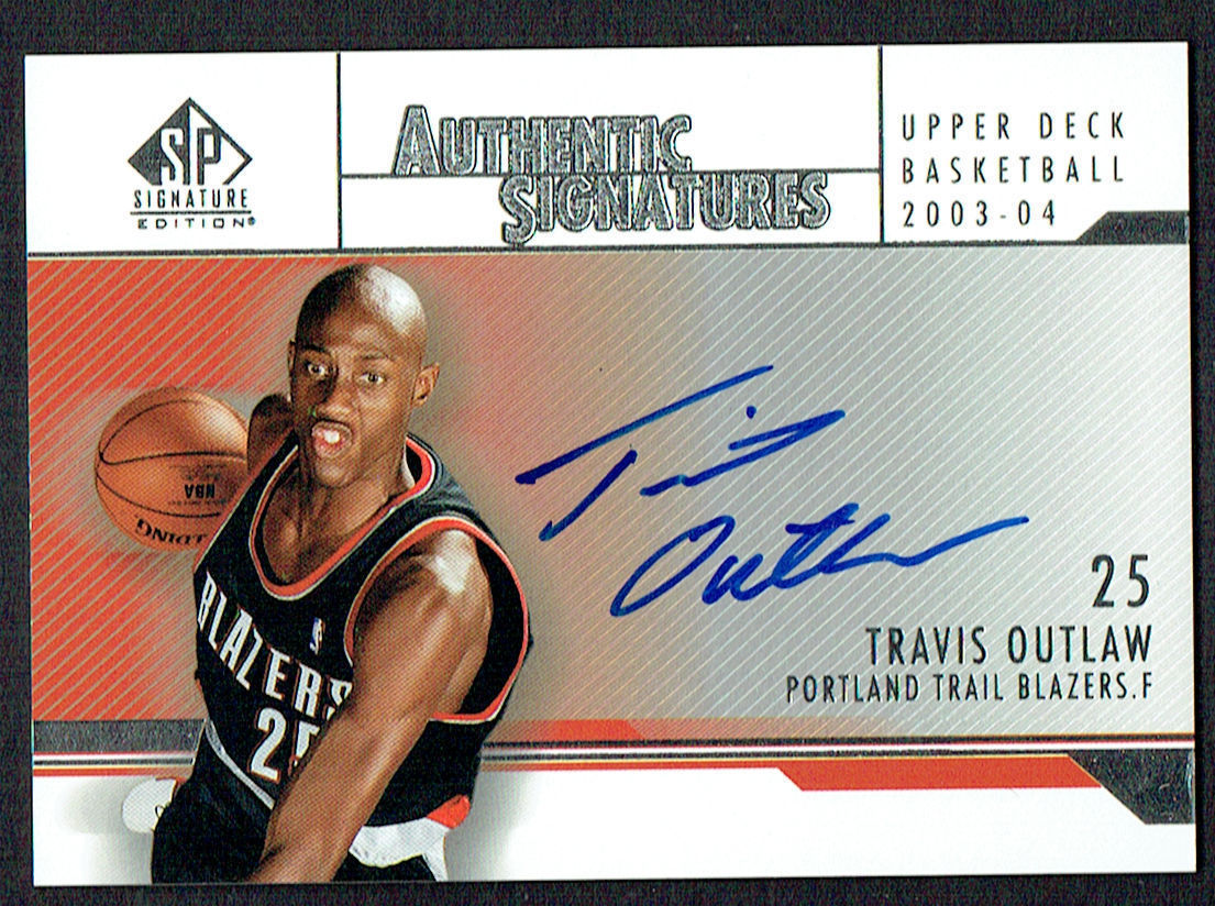 Travis Outlaw #AS-TO signed autograph 2003-04 Upper Deck SP Authentic Signature