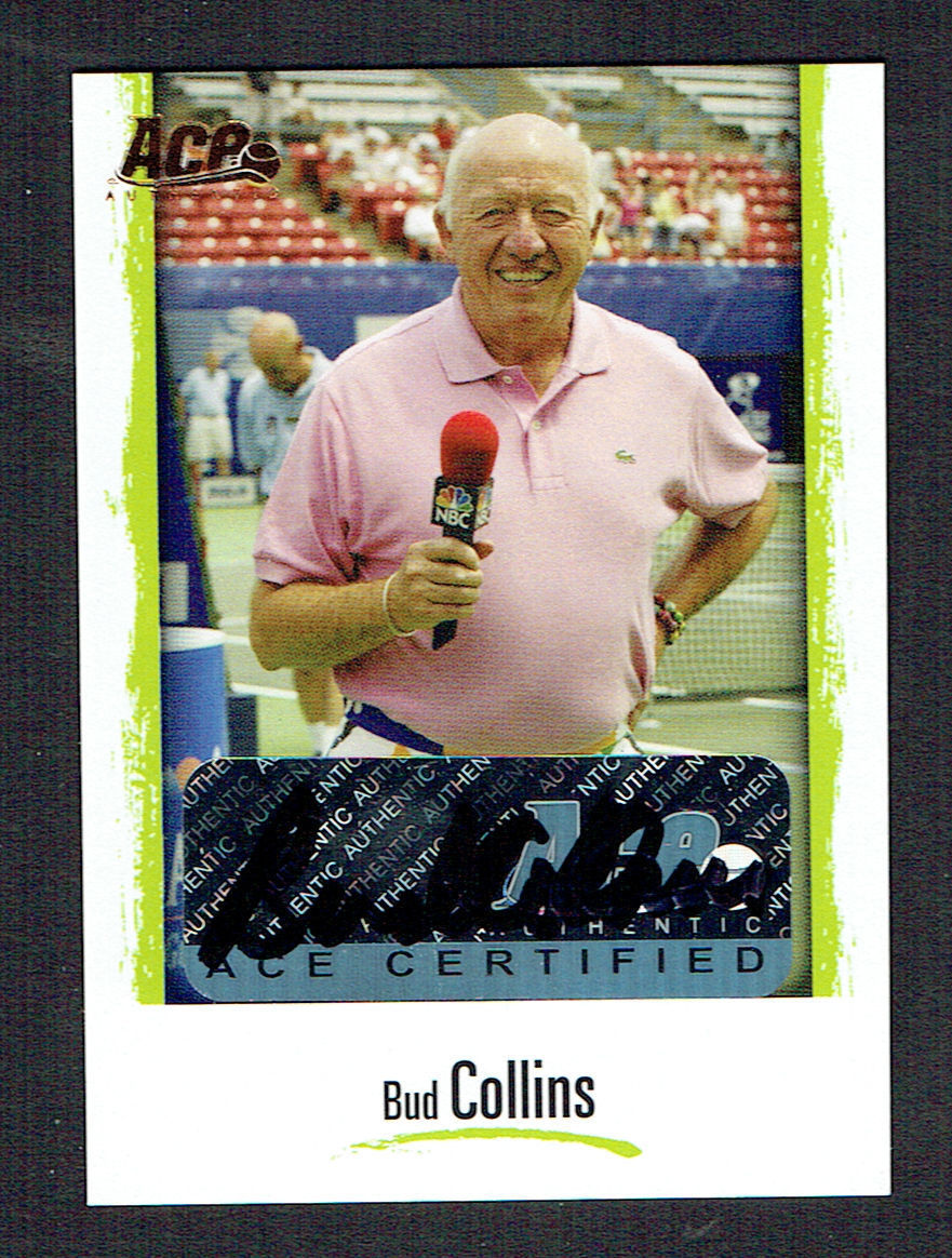 Bud Collins #L5 signed autograph auto 2007 Ace Authentic Tennis Trading Card