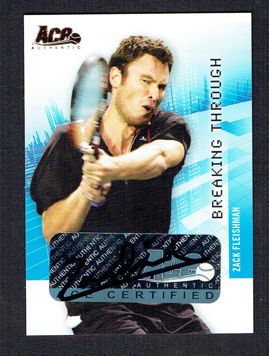 Zack Fleishman #BT35 signed autograph 2007 Ace Authentic Breaking Through Tennis