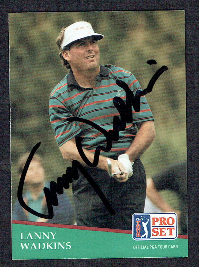 Lanny Wadkins #36 signed autograph auto 1991 Pro Set Golf Trading Card