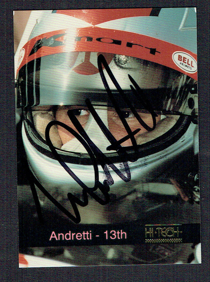 Michael Andretti #6 signed autograph auto 1993 Hi-Tech Indy Car Trading Card
