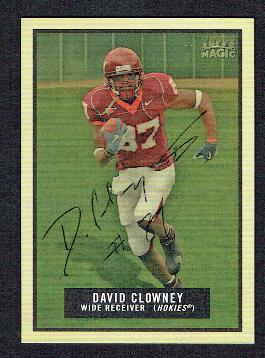 David Clowney #56 signed autograph auto 2009 Topps Magic Football Trading Card