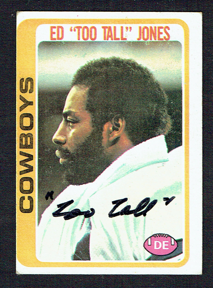 Ed Too Tall Jones #429 signed autograph auto 1978 Toops Football Trading Card