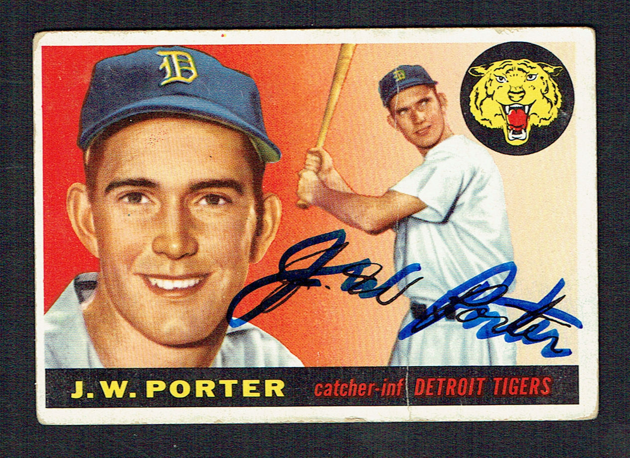 J.W. Porter #49 signed autograph auto 1955 Topps Baseball Trading Card