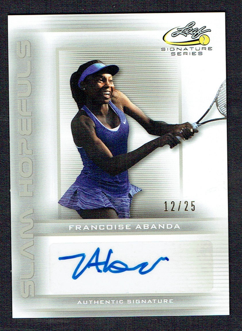 Francoise Abanda #SH-FA1 signed autograph 2017 Leaf Tennis Slam Hopefuls 12/25