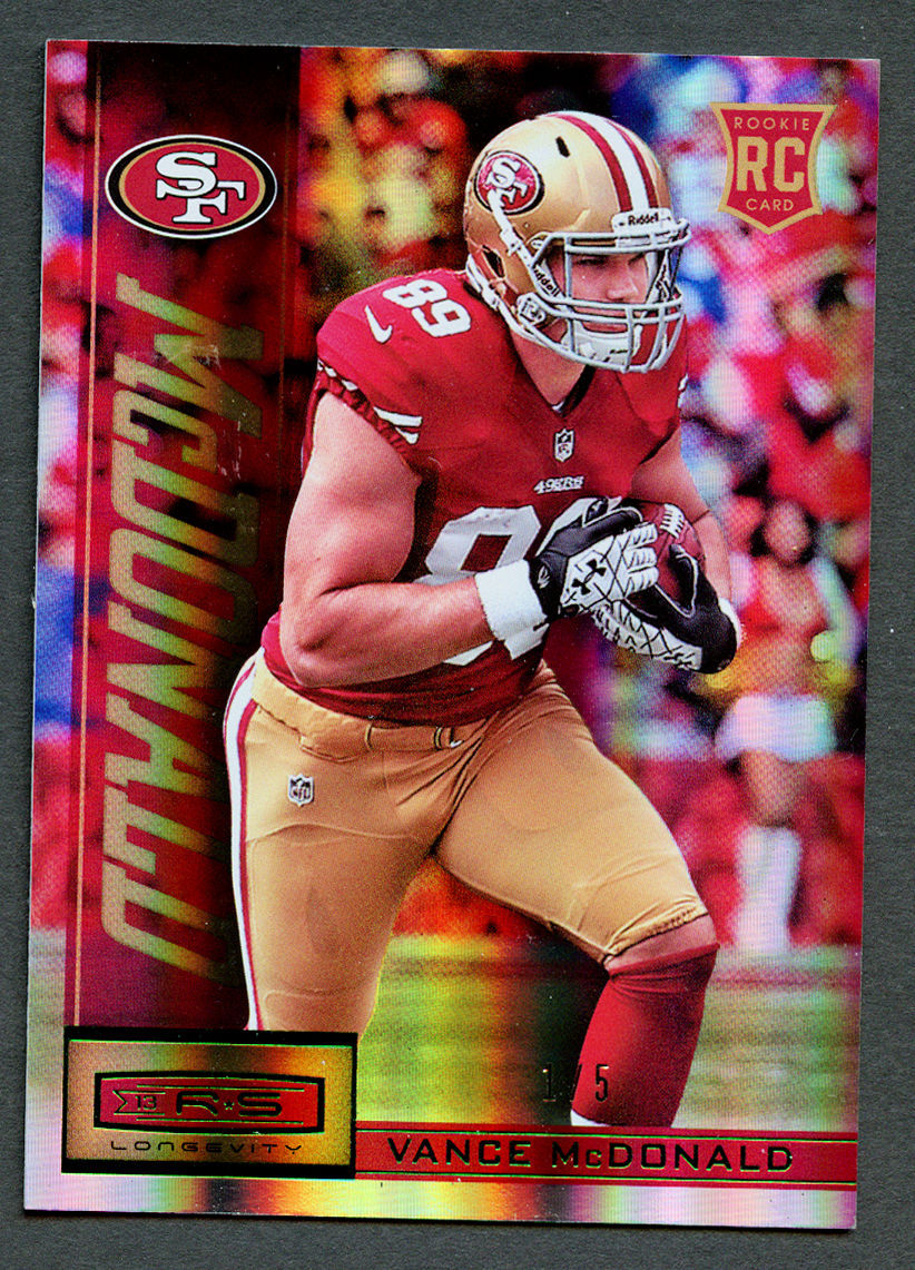Vance McDonald #197 signed autograph auto 2013 Panini Rookies & Stars Rookie 1/5