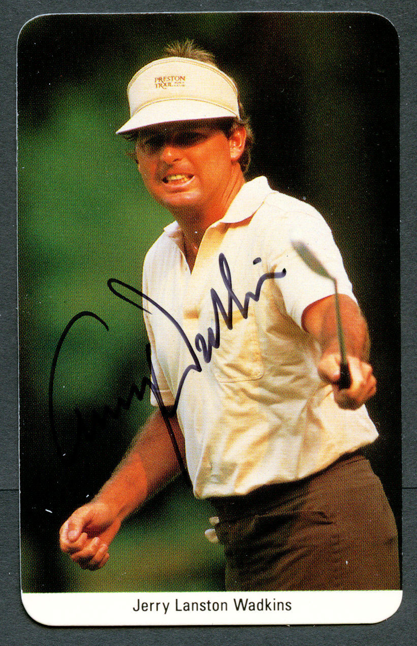 Jerry Lanston Wadkins signed autograph auto 1986-87 FAX-PAX Golf Trading Card