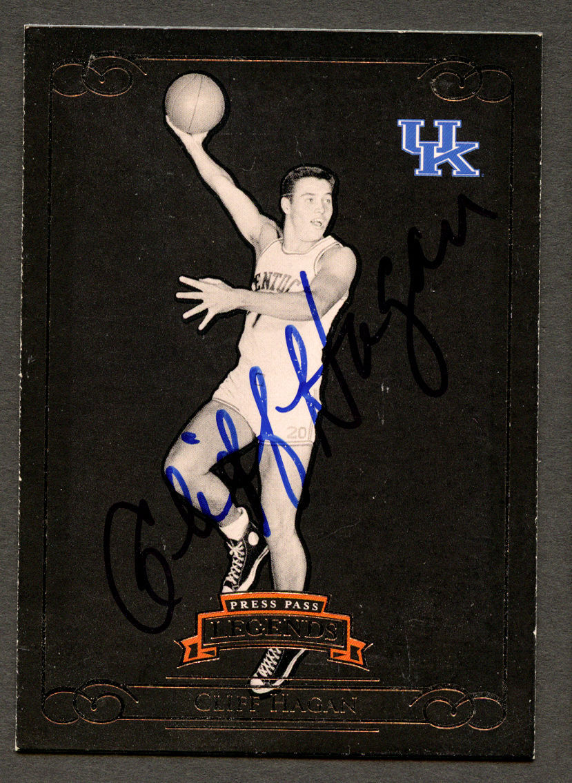 Cliff Hagan #46 signed autograph auto 2008 Press Pass Basketball Legends Card