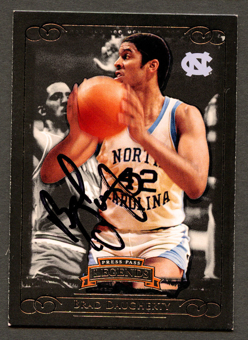 Brad Daugherty #54 signed autograph auto 2008 Press Pass Basketball Legends Card