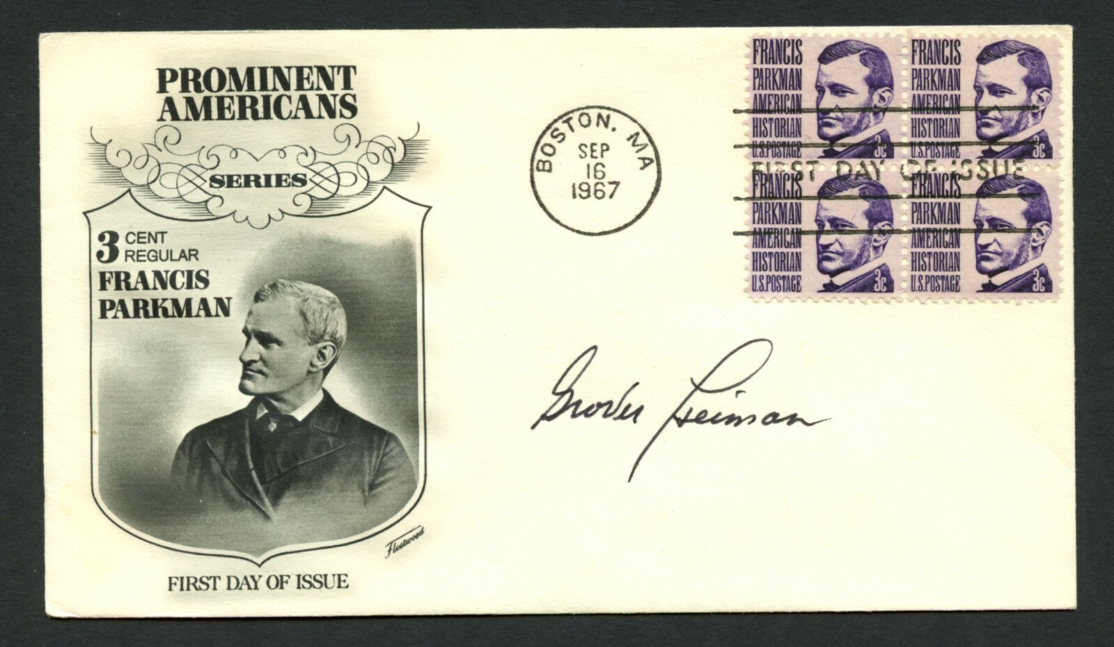 Grover G. Heiman signed autograph auto First Day Cover Writer PC036