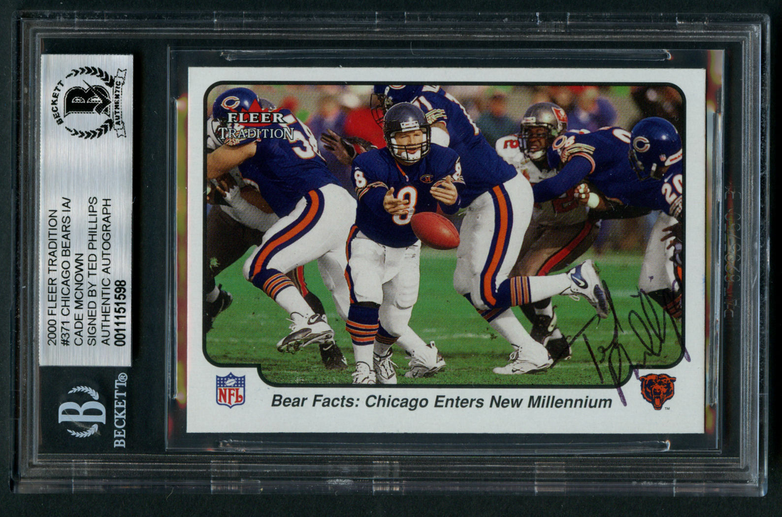Ted Phillips #371 signed autograph auto 2000 Fleer Tradition Football Card BAS