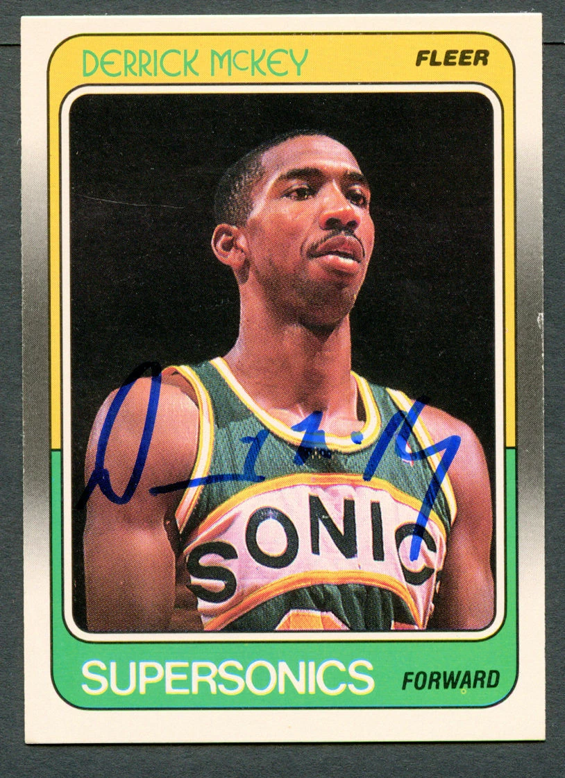 Derrick McKey #109 signed autograph auto 1988-89 Fleer Basketball Trading Card