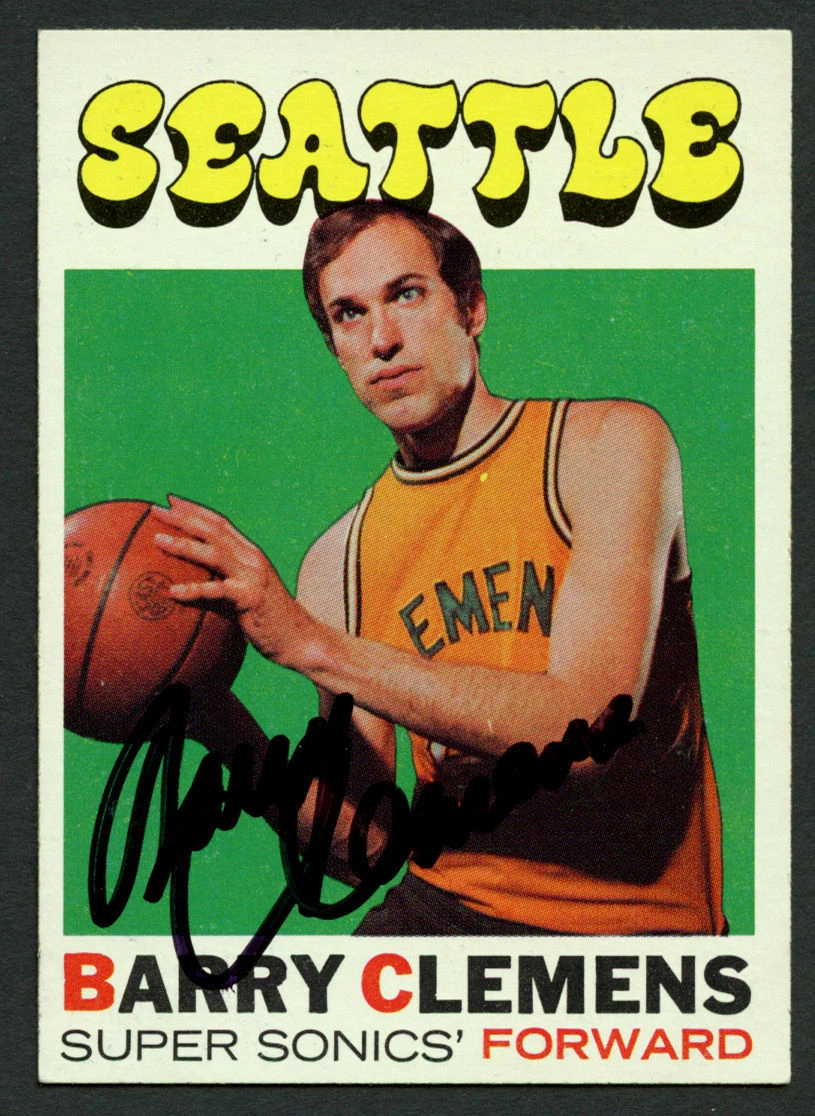 Barry Clemens #119 signed autograph auto 1971-72 Topps Basketball Trading Card