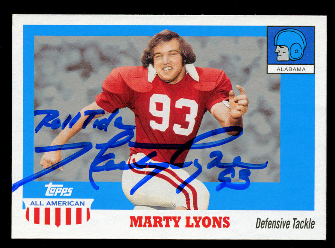 Marty Lyons #3 signed autograph auto 2005 Topps All American Trading Card