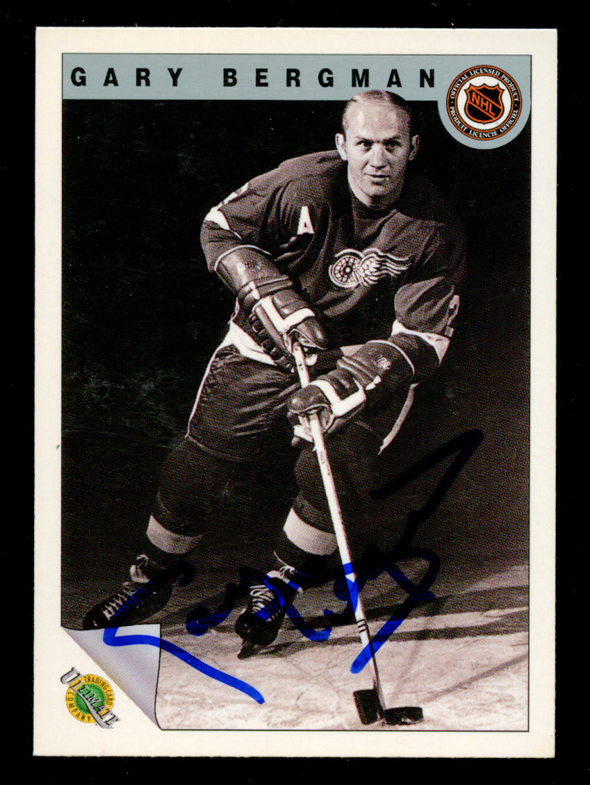 Gary Bergman #67 d. 2000 signed autograph 1992 Ultimate Original Six Hockey Card